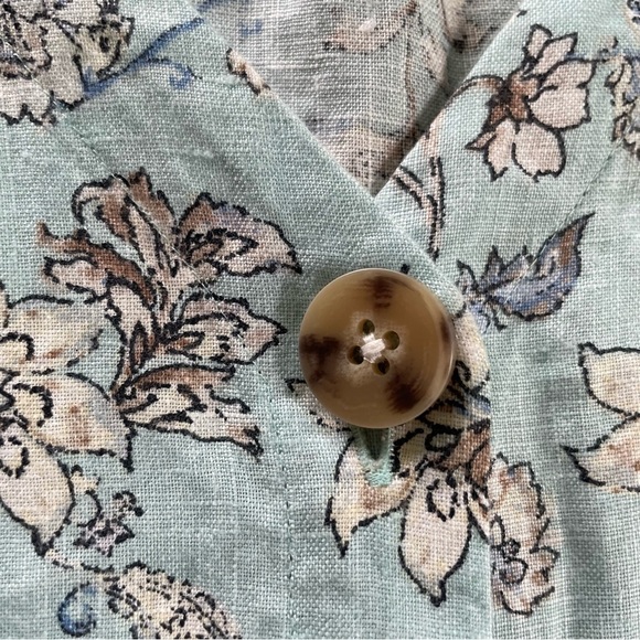 J. Jill | Love Linen Blue Floral Sun Dress, size Medium - Picture 7 of 12